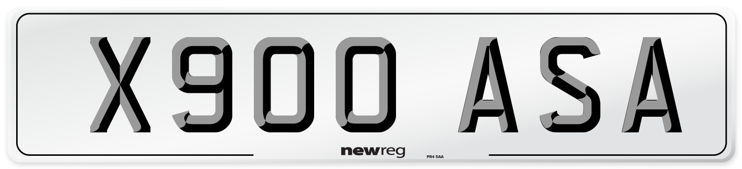 X900 ASA Number Plate from New Reg